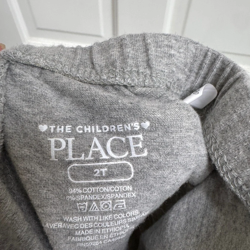 The Children's Place 2T Girls Heather Gray Stretch Comfortable Leggings Pants